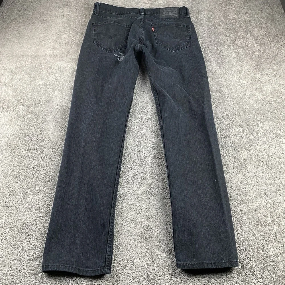 Levis‎ 511 Slim Straight Jeans Mens 30x30 Black Low Rise